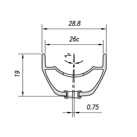 Обед Mach1 WOOKX, 29" 28 отверстий, черный