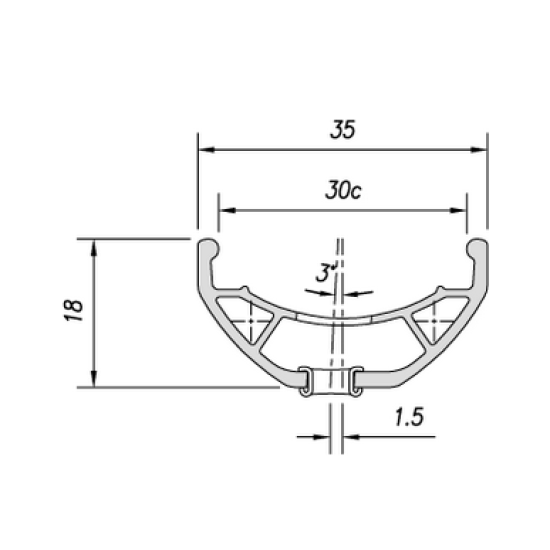 Обід Mach1 TRUCKY 30 29" 28 отв, чорн Обід Mach1 TRUCKY 30 29" 28 отв, чорн