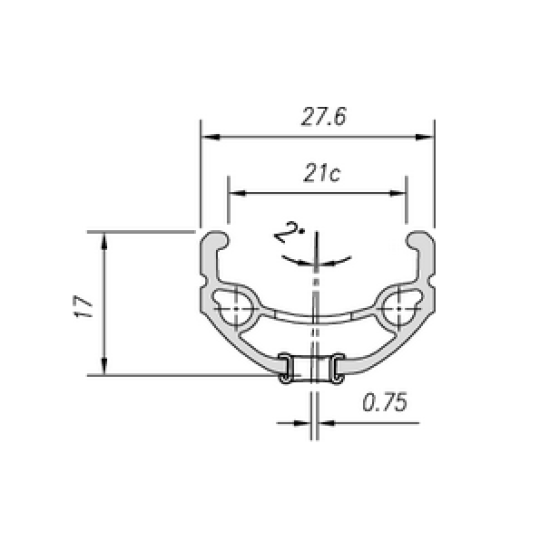 Обід Mach1 670, 28" 36 отв. під ободні гальма, чорний