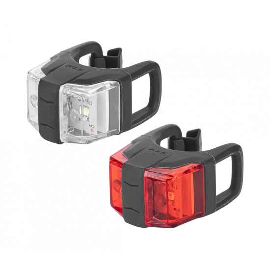 Набір мигалок передня + задня KLS Twins II, силікон, чорний