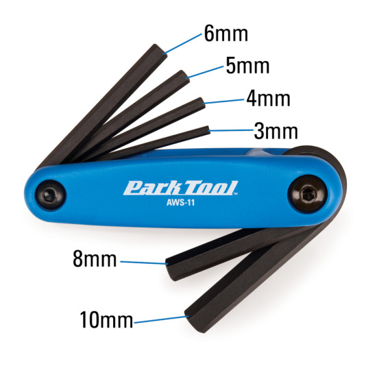 Набір шестигранників Park Tool AWS-11 (3mm, 4mm, 5mm, 6mm, 8mm, 10mm) складаний Набір шестигранників Park Tool AWS-11 (3mm, 4mm, 5mm, 6mm, 8mm, 10mm) складаний