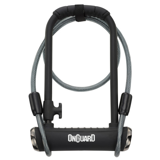 Замок U-подібний Onguard Pitbull DT розмір скоби 115 x 230мм, товщина 14мм, ,+ кабель 120см х 10мм, 4 ключа + 1 з підсвічуванням, чорний