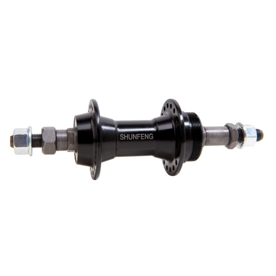 Втулка задняя под трещотку 6/7 Алюминий 36H 14G под гайку OLD - 135мм черный SHUNFENG SF-A201R