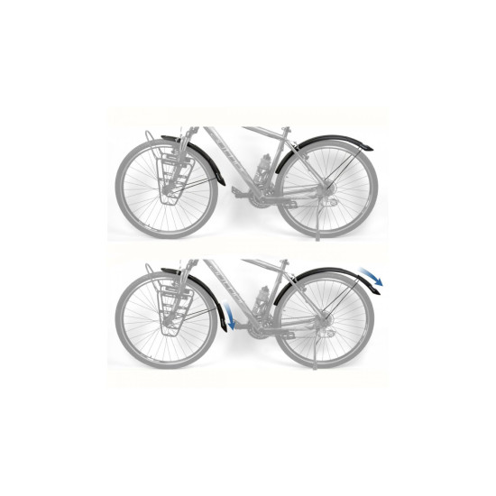 Крила для велосипеду в комплекті Author AXP-City 60  26"-29"/60 mm, чорні 16100538